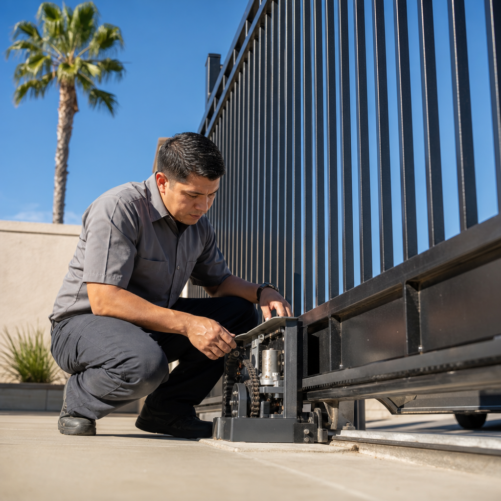 Illustration for gate repair in San Pedro