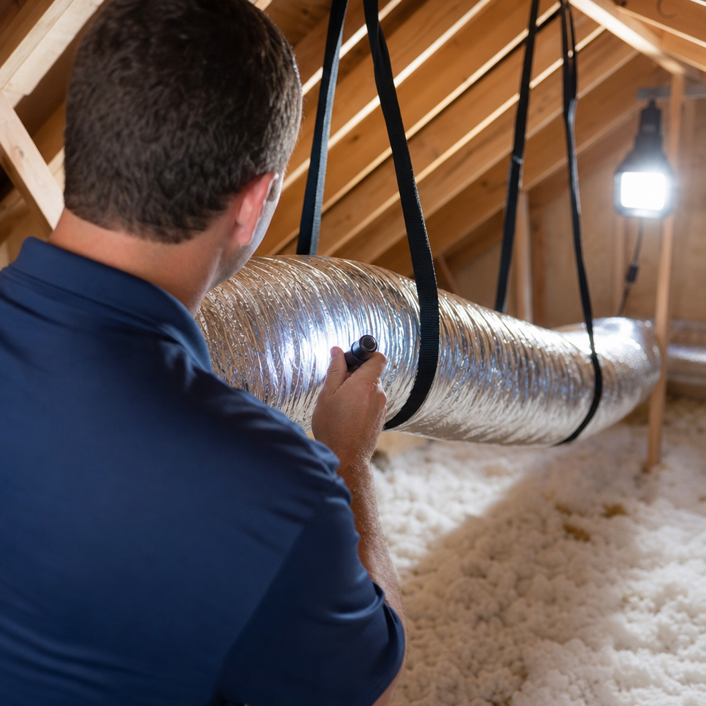 Illustration for air duct cleaning in Taylor