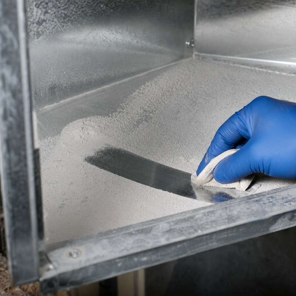 Illustration for air duct sanitizing in Manor