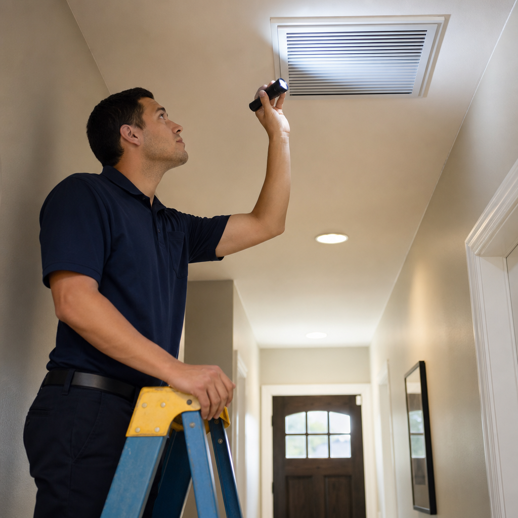 Illustration for air duct cleaning in Leander