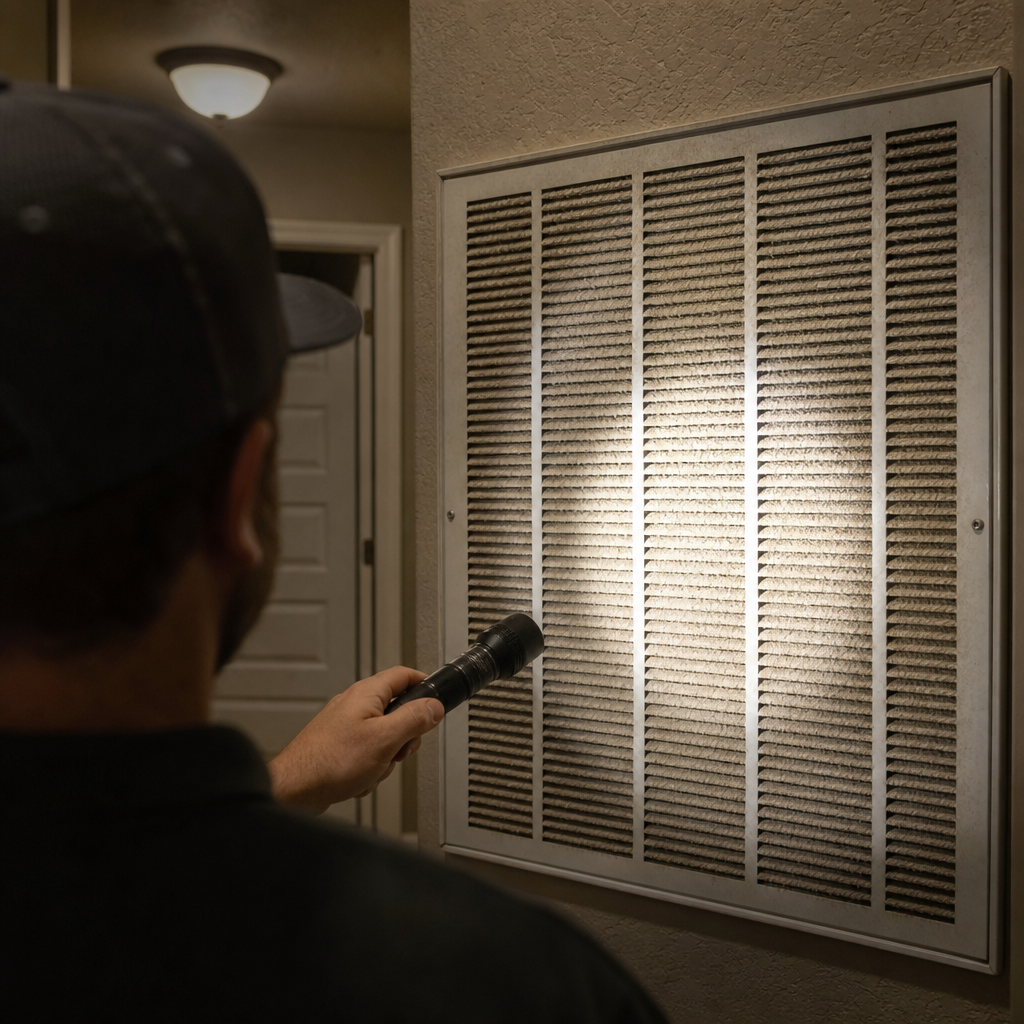 Illustration for air duct cleaning in Camp Swift