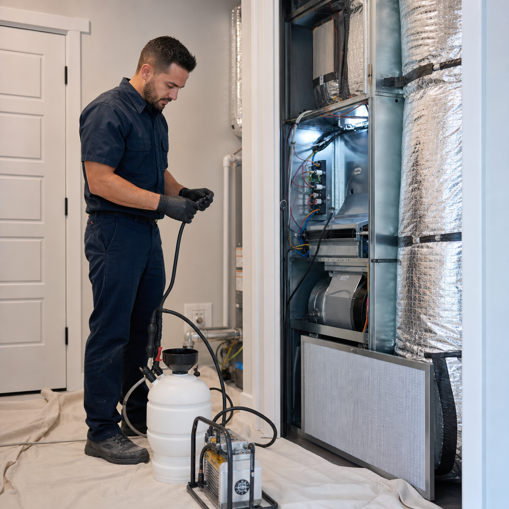 Illustration for air duct sanitizing in Brushy Creek