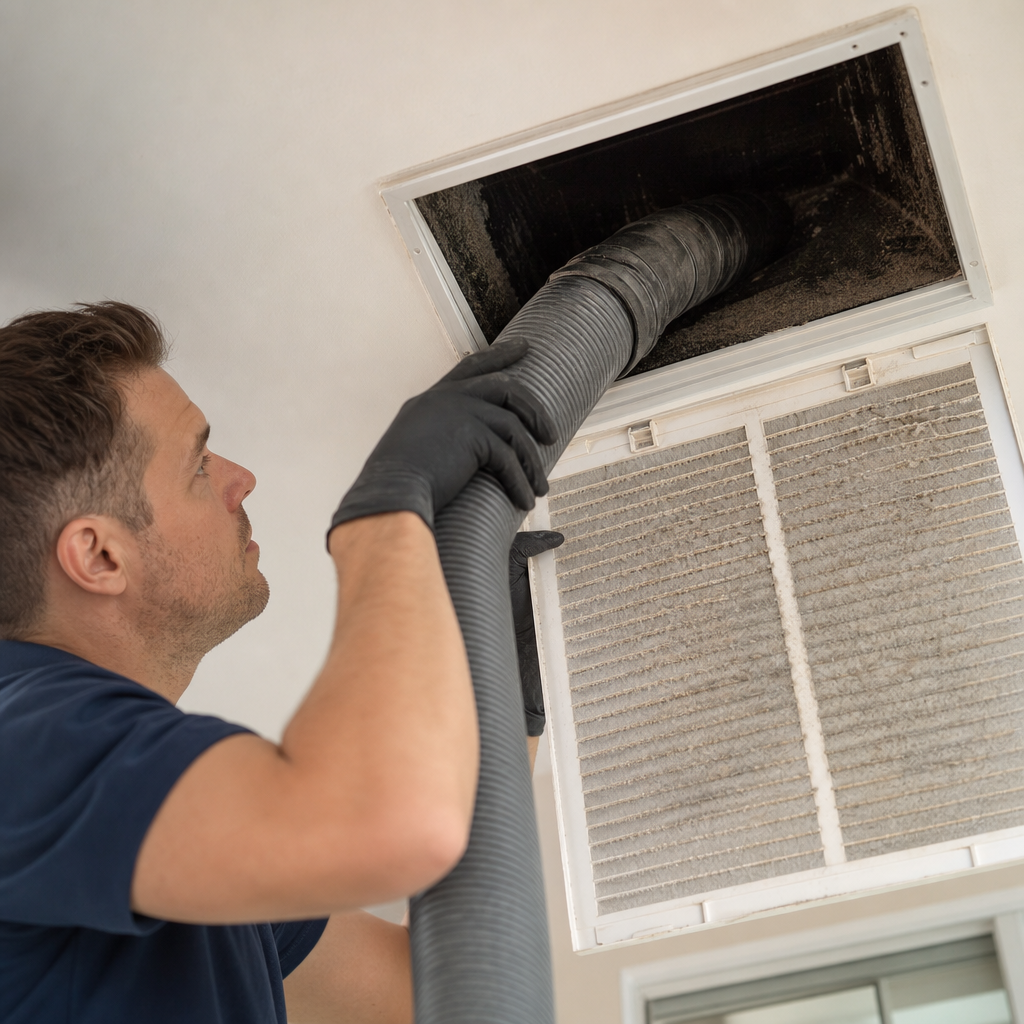 Illustration for air duct cleaning in Austin