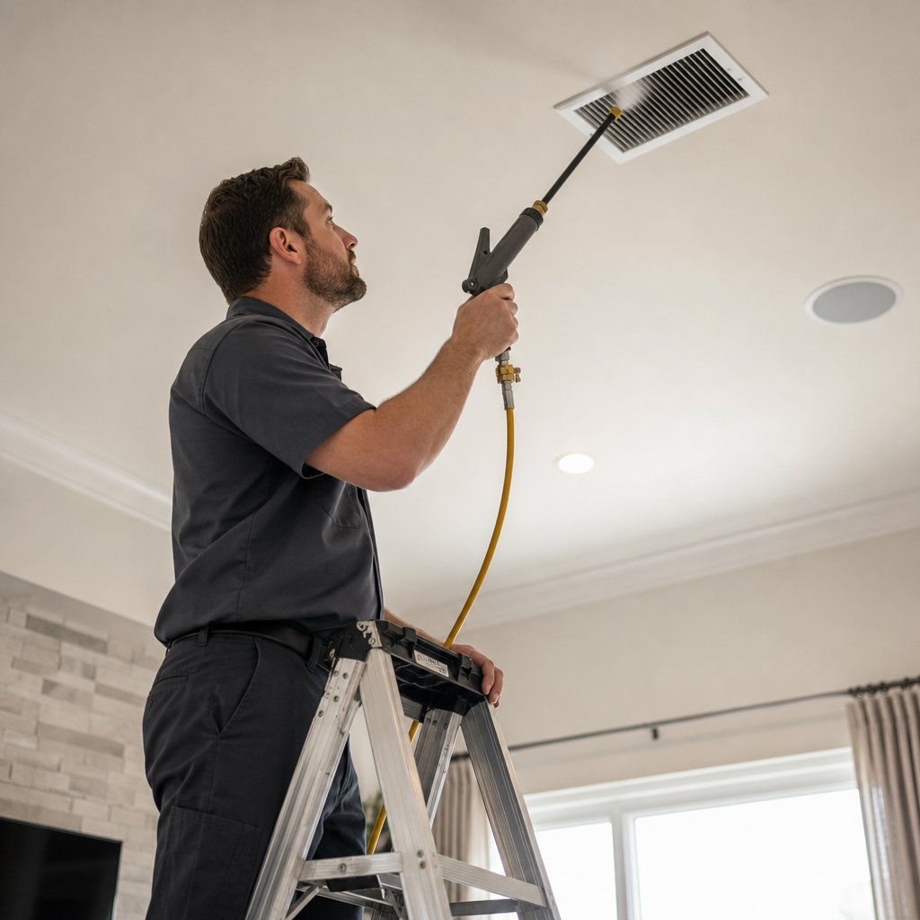 Illustration for air duct sanitizing in Hornsby Bend