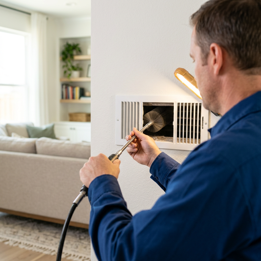 Illustration for air duct cleaning in Buda