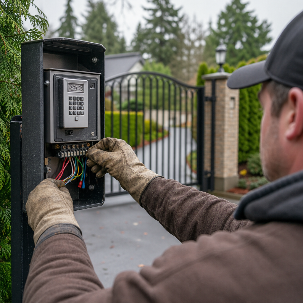 Illustration for gate repair in Beaverton