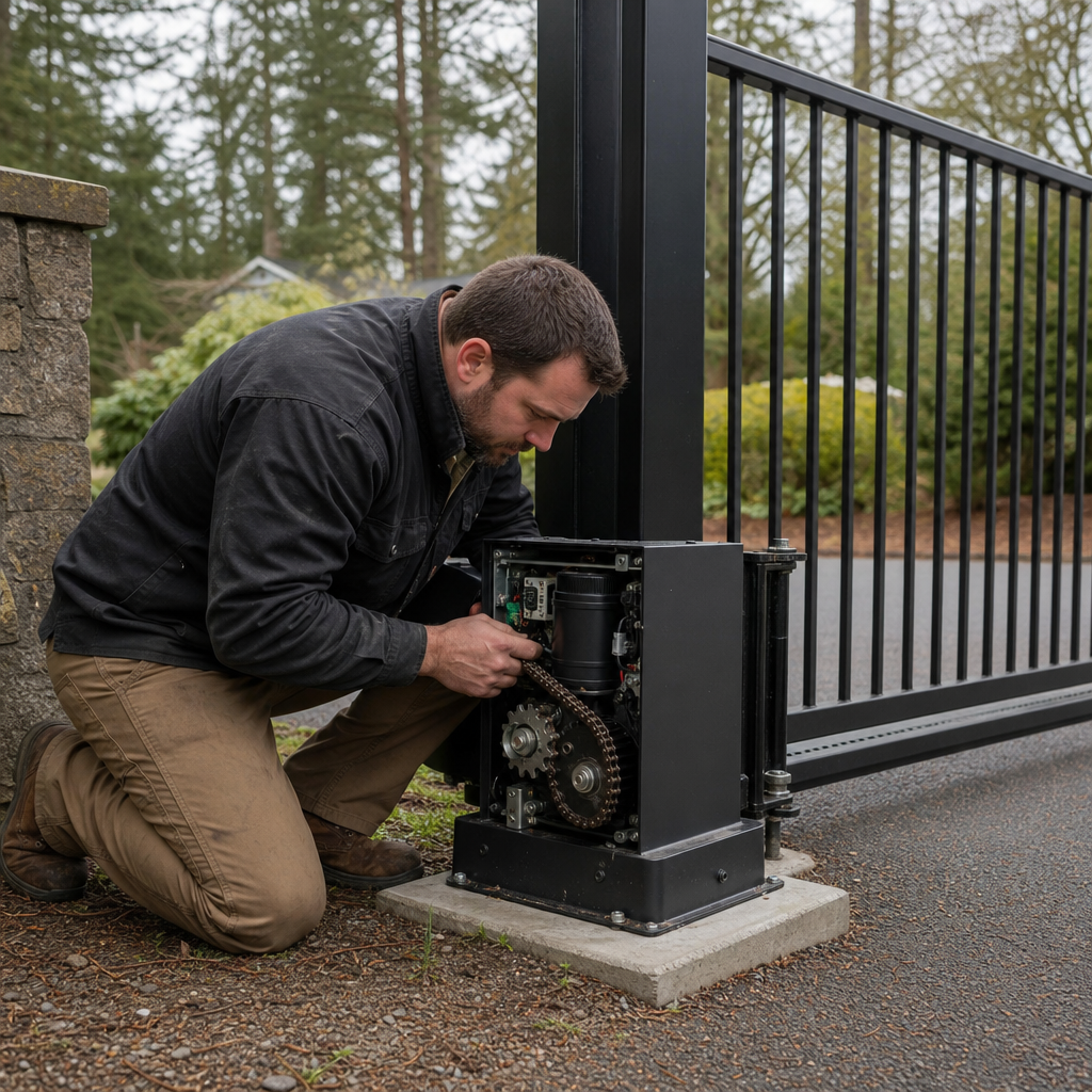 Illustration for gate repair in Edgewood