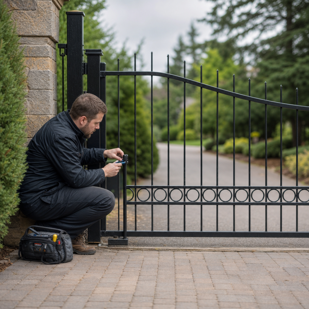 Illustration for gate repair in Sandy