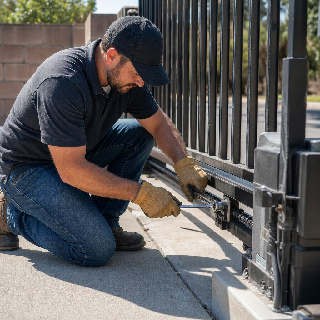 Illustration for sliding gate repair