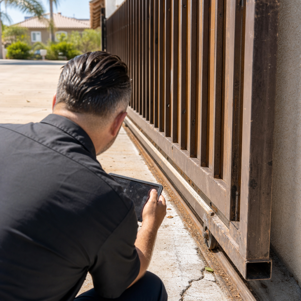 Illustration for sliding gate repair corona