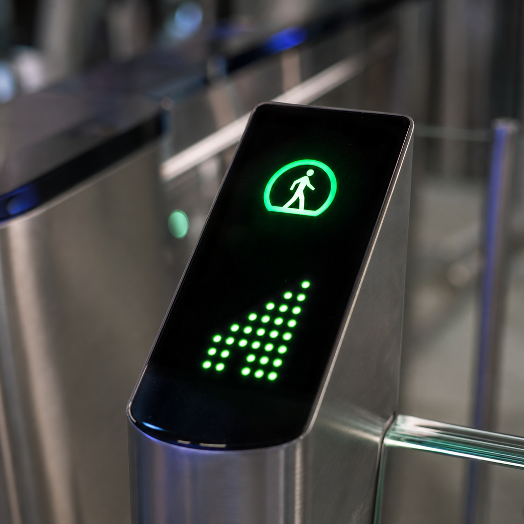 Illustration for automatic systems turnstiles