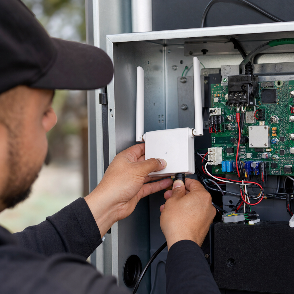 Illustration for gate access control systems