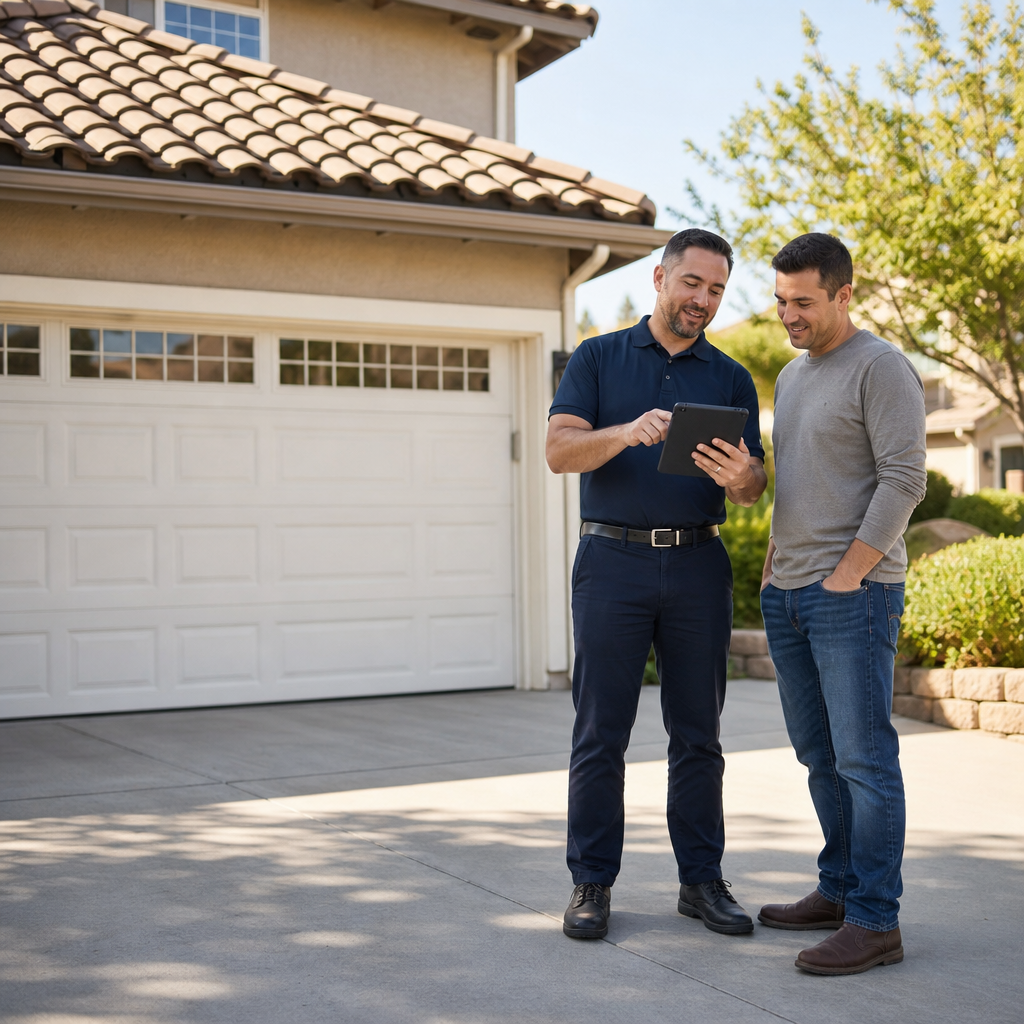 Illustration for emergency garage door service Santa Clarita