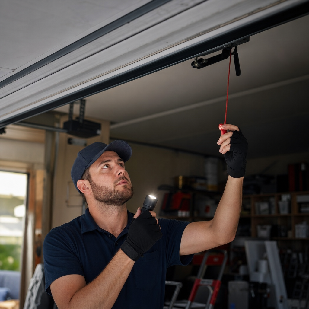 Illustration for emergency residential garage door repair