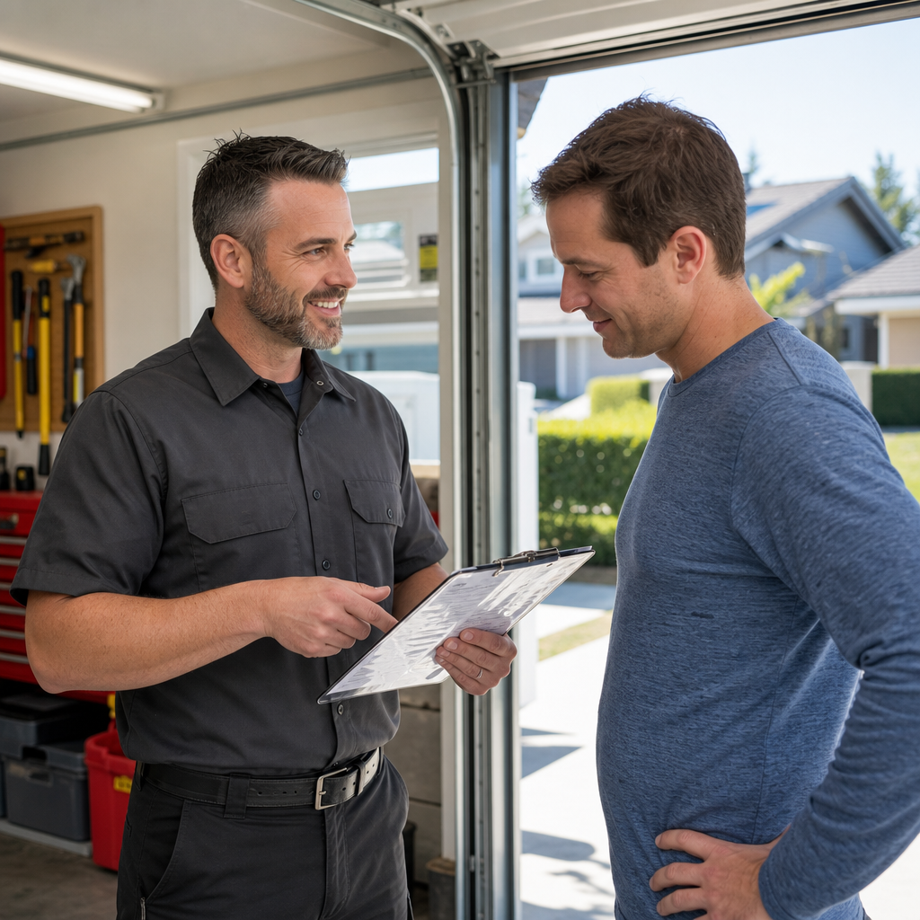 Illustration for emergency garage door service near me