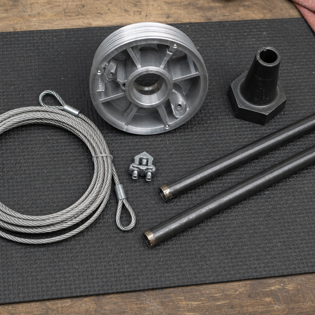 Illustration for broken garage door spring repair