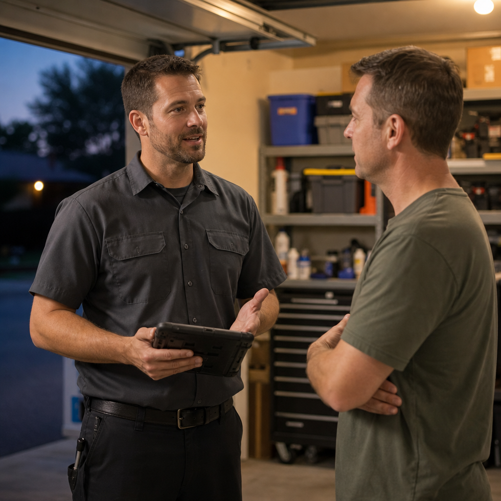 Illustration for 24 hour garage door service