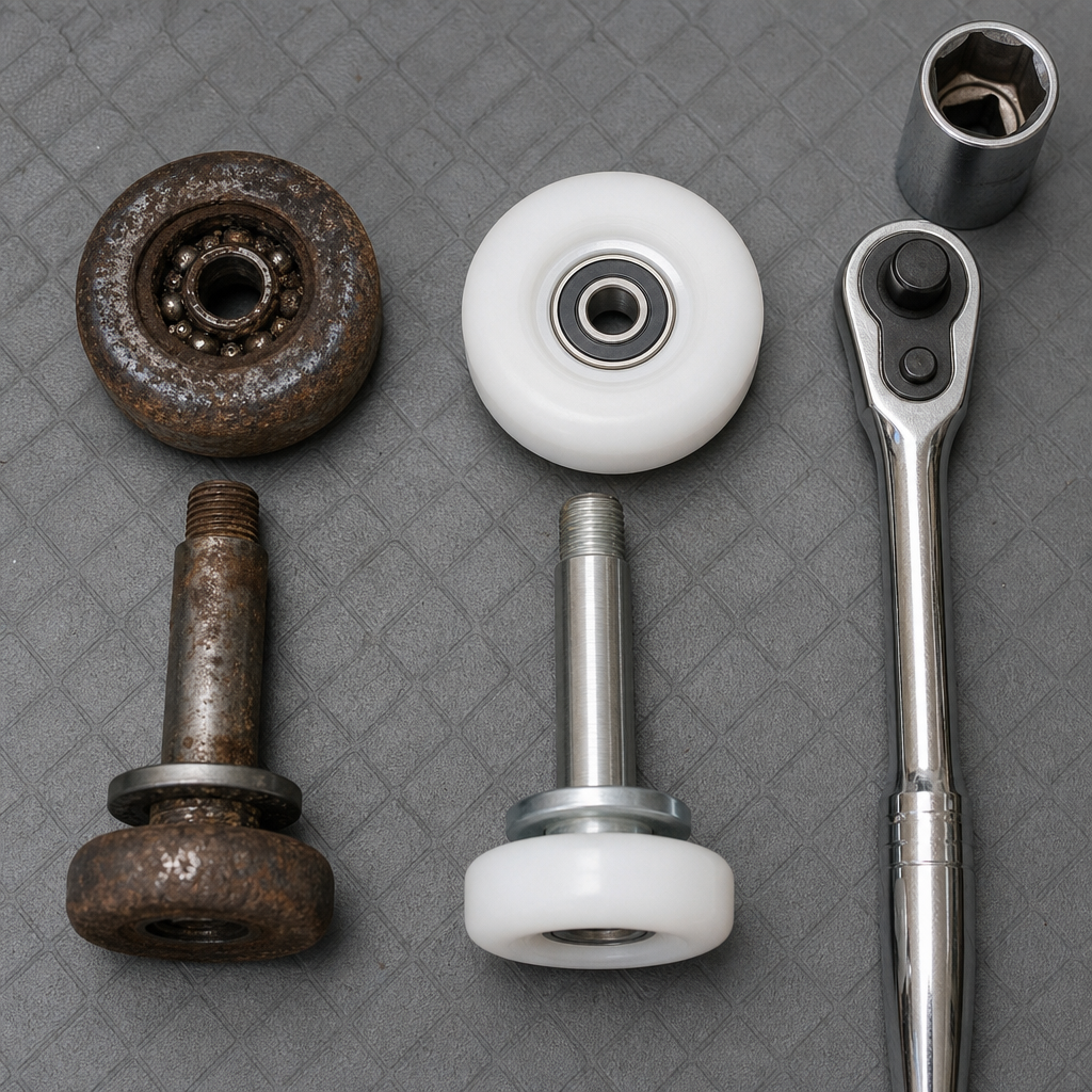 Illustration for garage door roller repair in Porter Ranch
