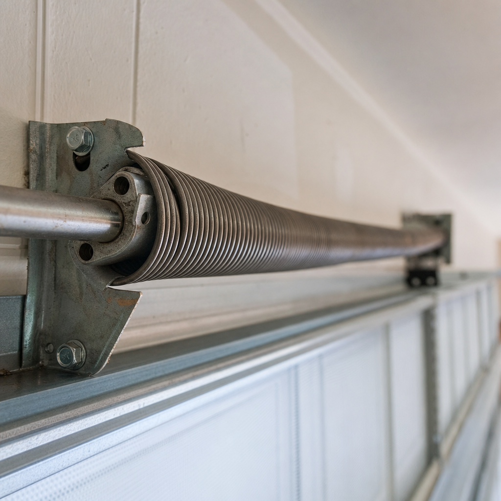 Illustration for garage door spring replacement