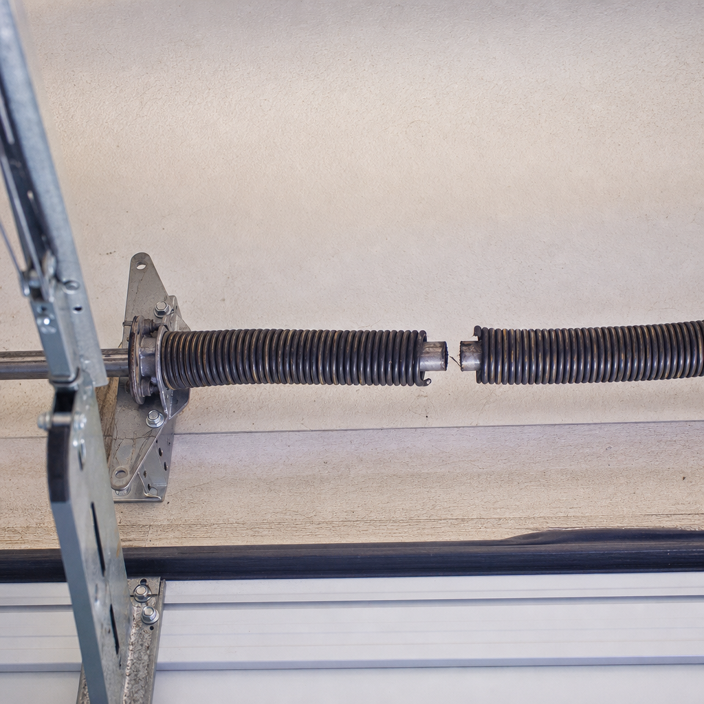 Illustration for fix broken garage door spring