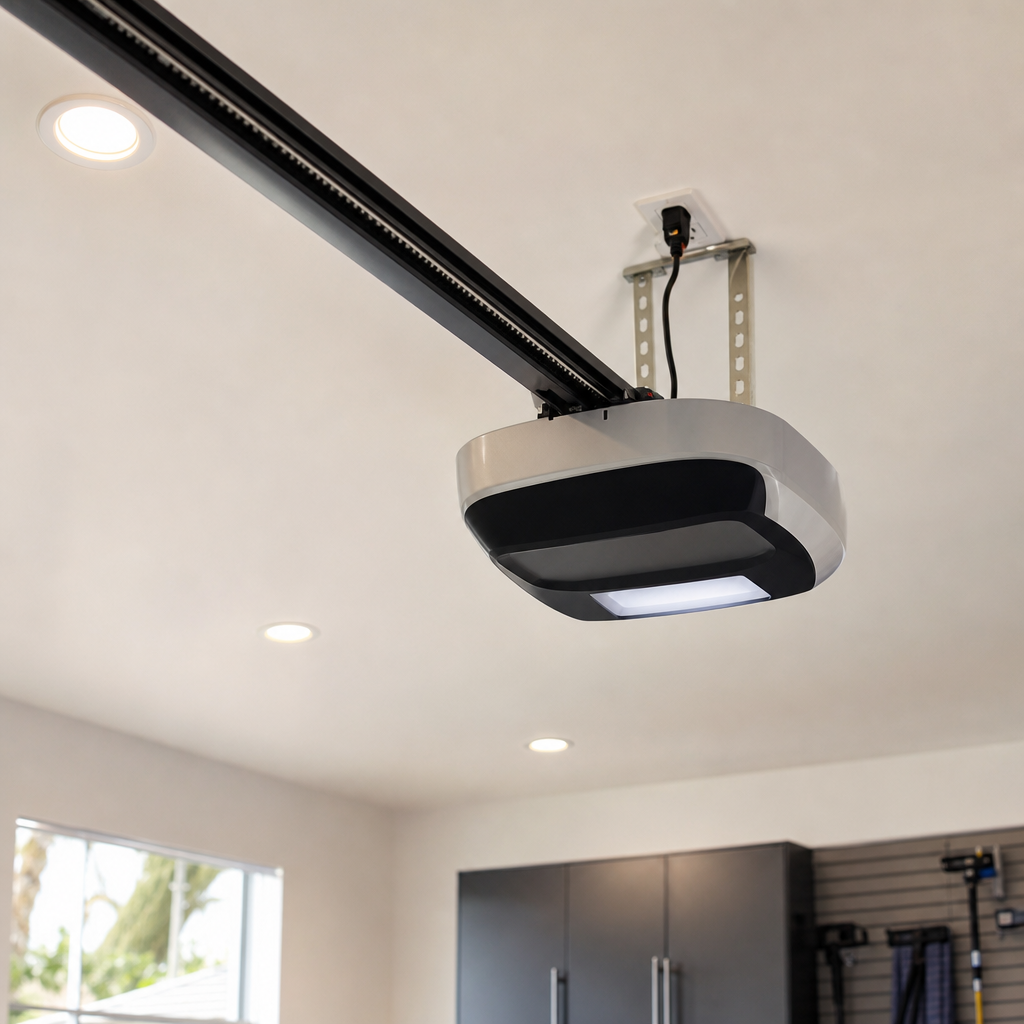 Illustration for new garage door opener installation