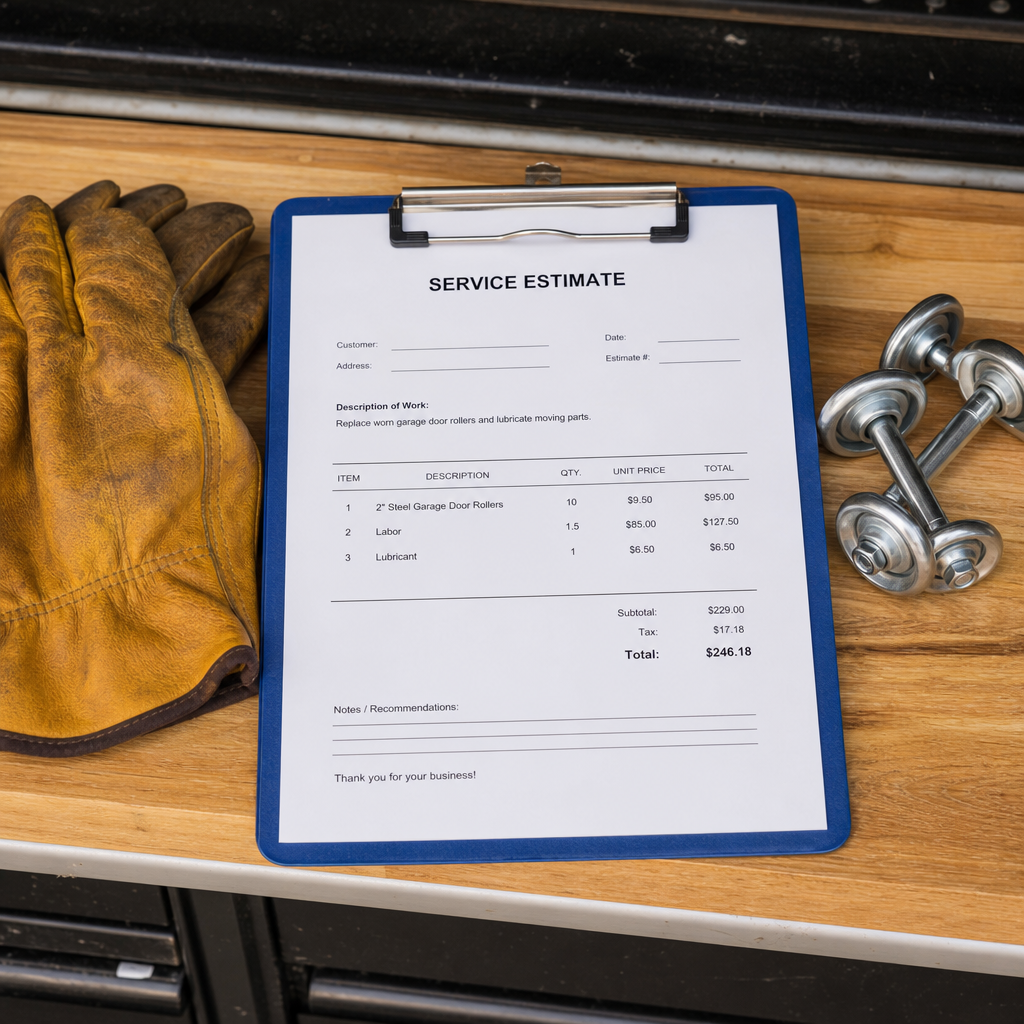 Illustration for emergency garage door repair in Porter Ranch