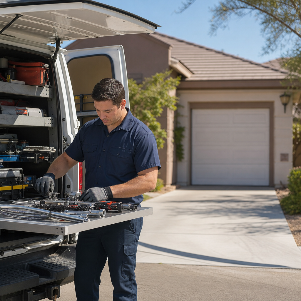 Illustration for emergency garage door service