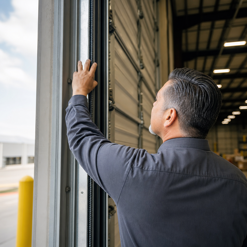 Illustration for commercial garage door repair near me
