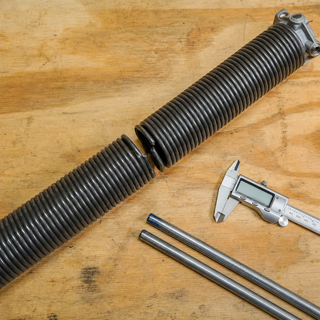 Illustration for broken garage door spring repair near me