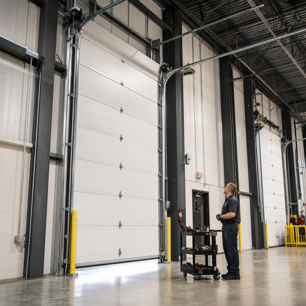 Illustration for commercial overhead door repair near me