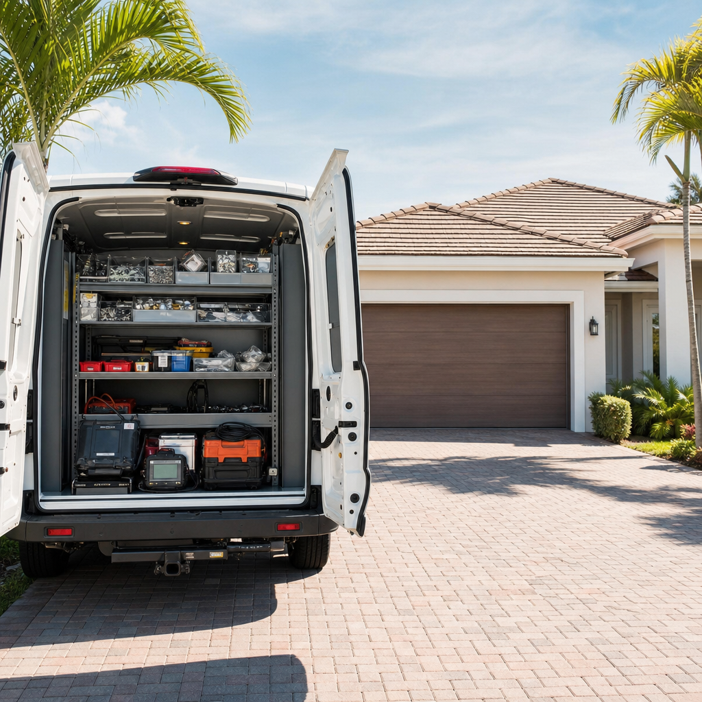 Illustration for emergency garage door repair in South Miami