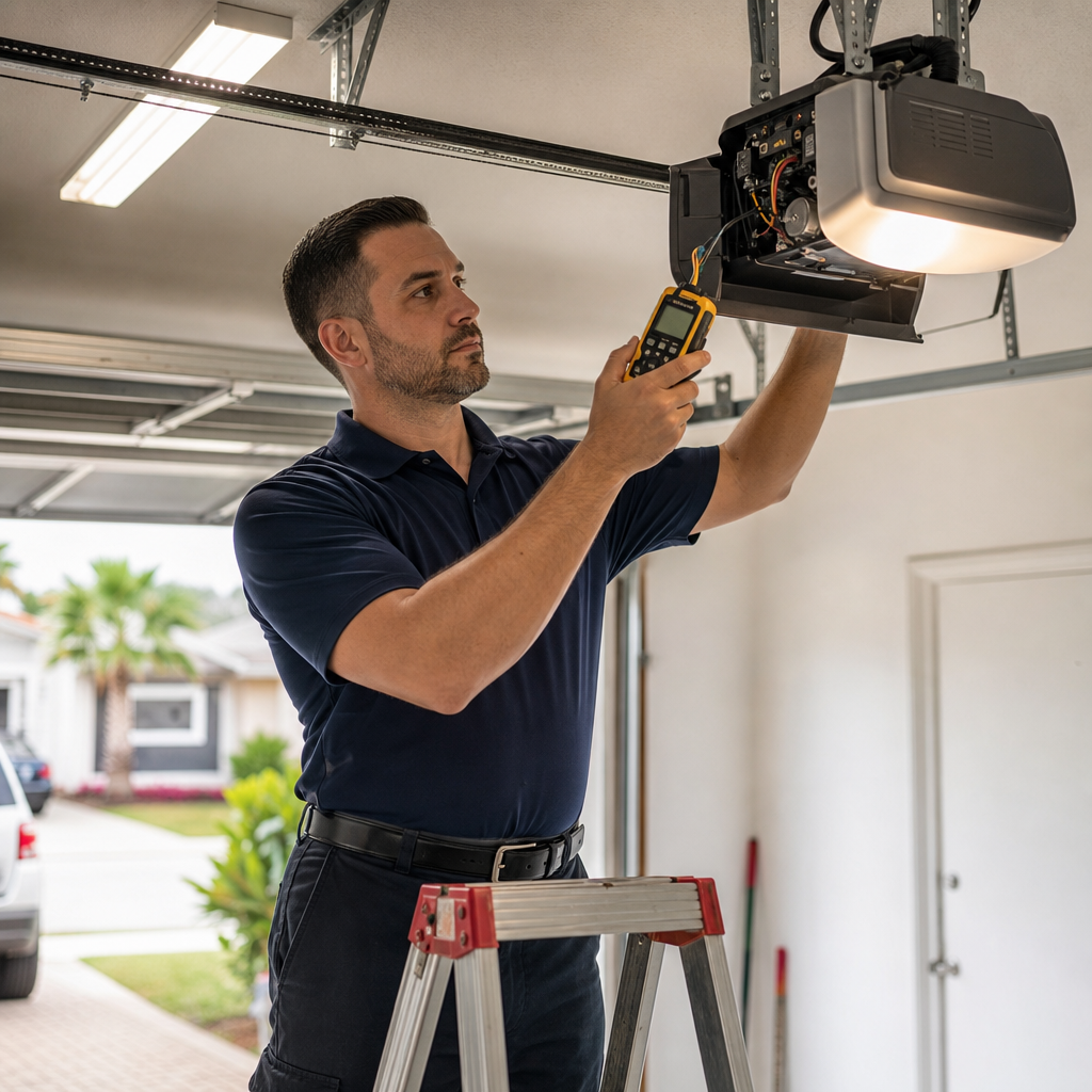 Illustration for emergency garage door repair in West Miami