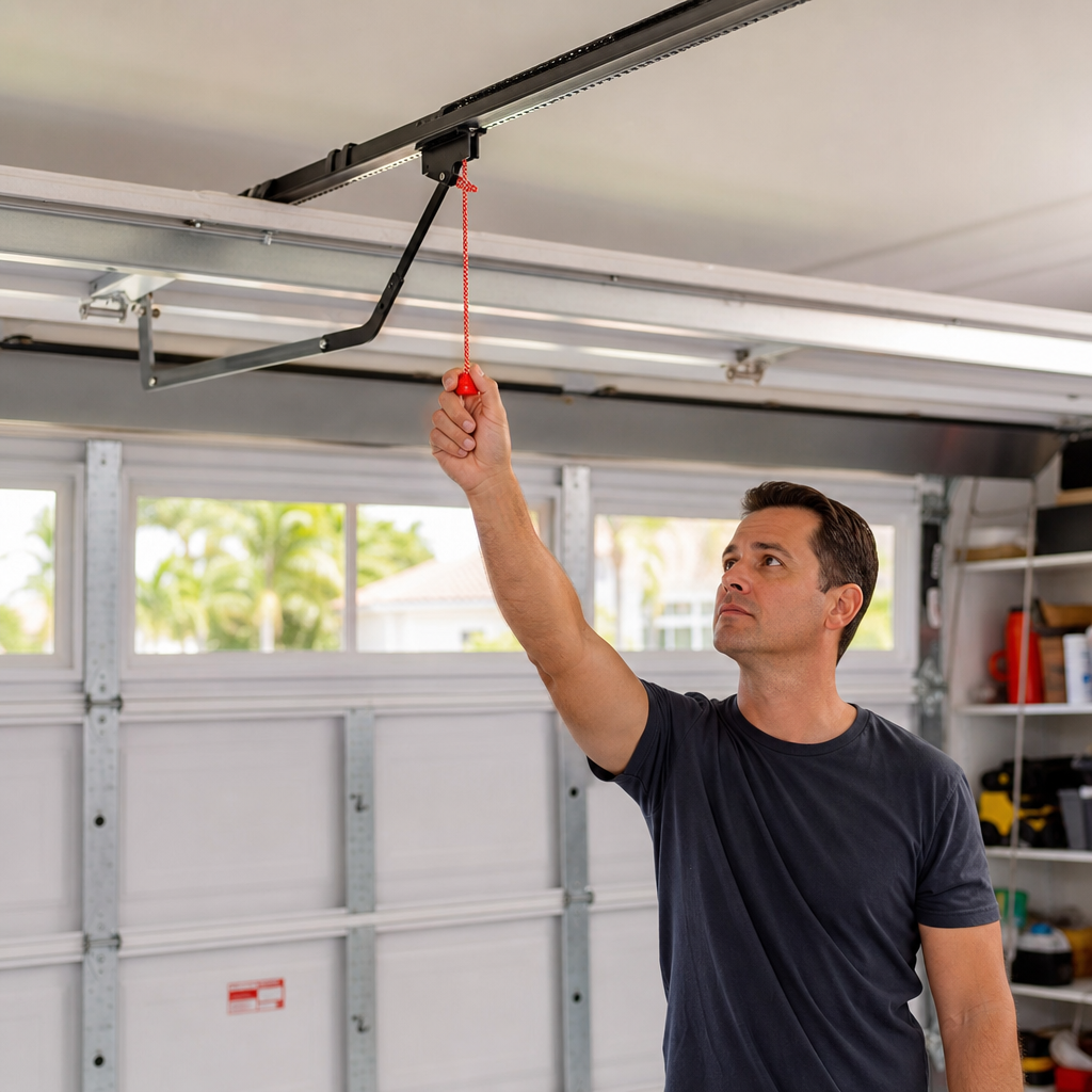 Illustration for emergency garage door repair in Miami Beach