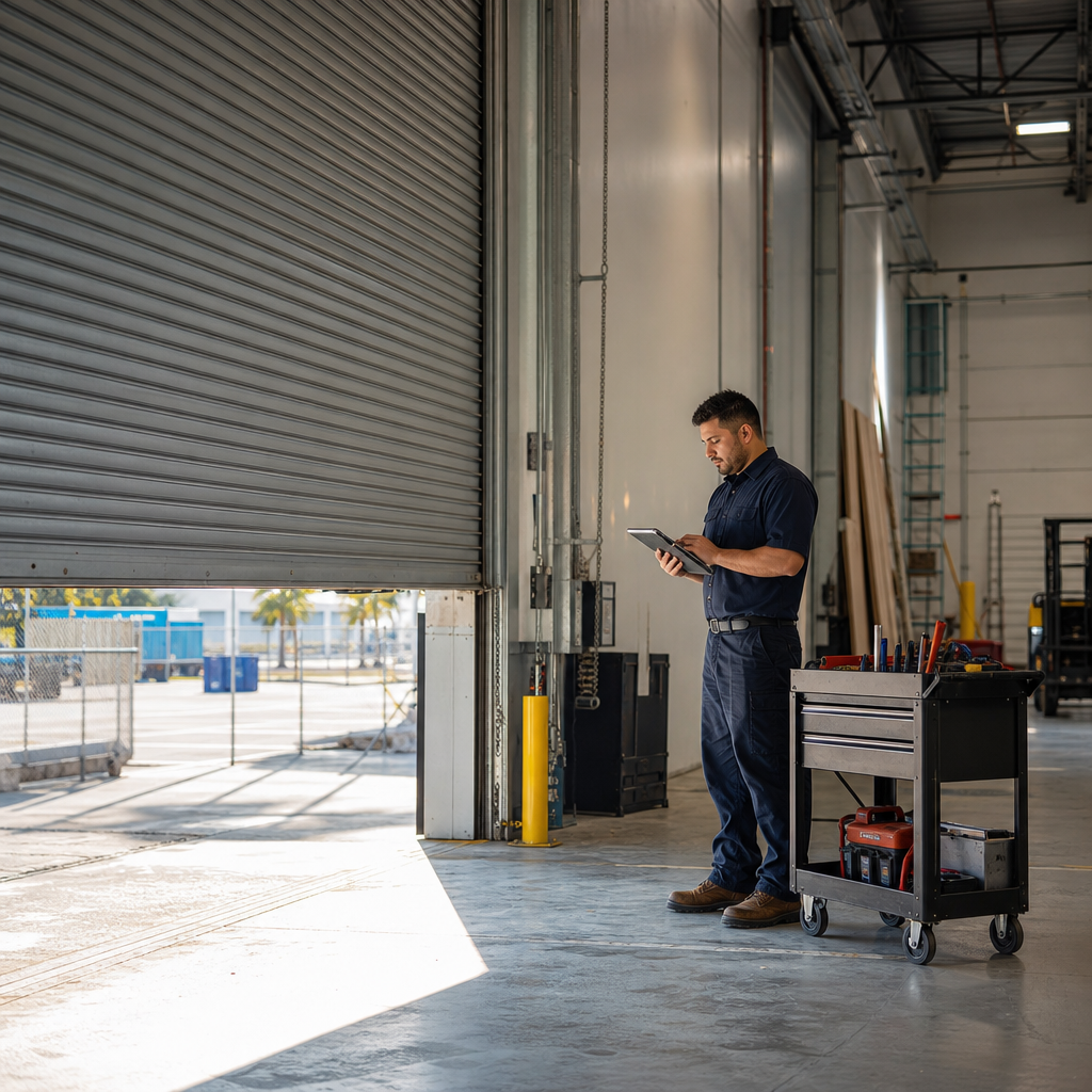 Illustration for commercial garage door repair in Allapattah