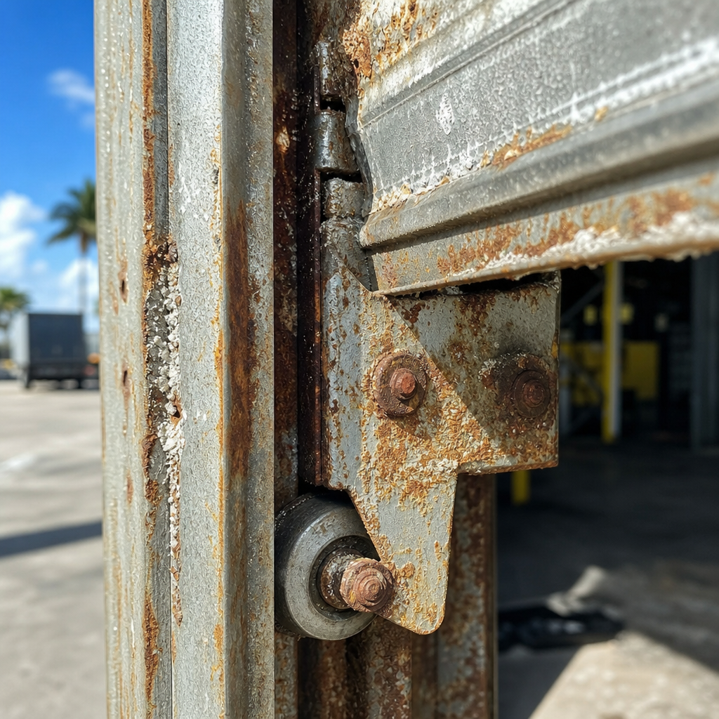 Illustration for commercial garage door repair in Miami