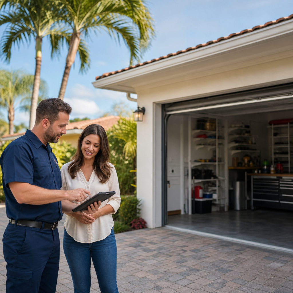 Illustration for emergency garage door repair in Miami Springs