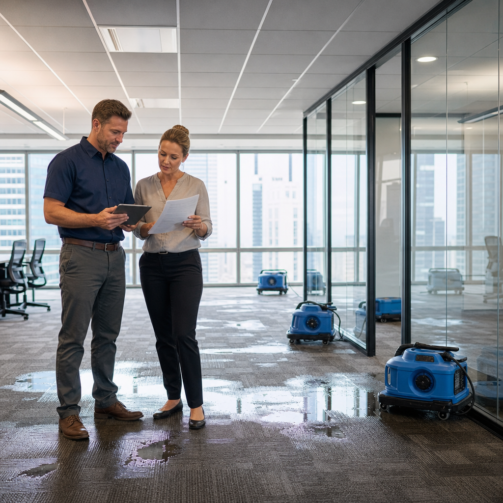 Illustration for commercial water damage cost