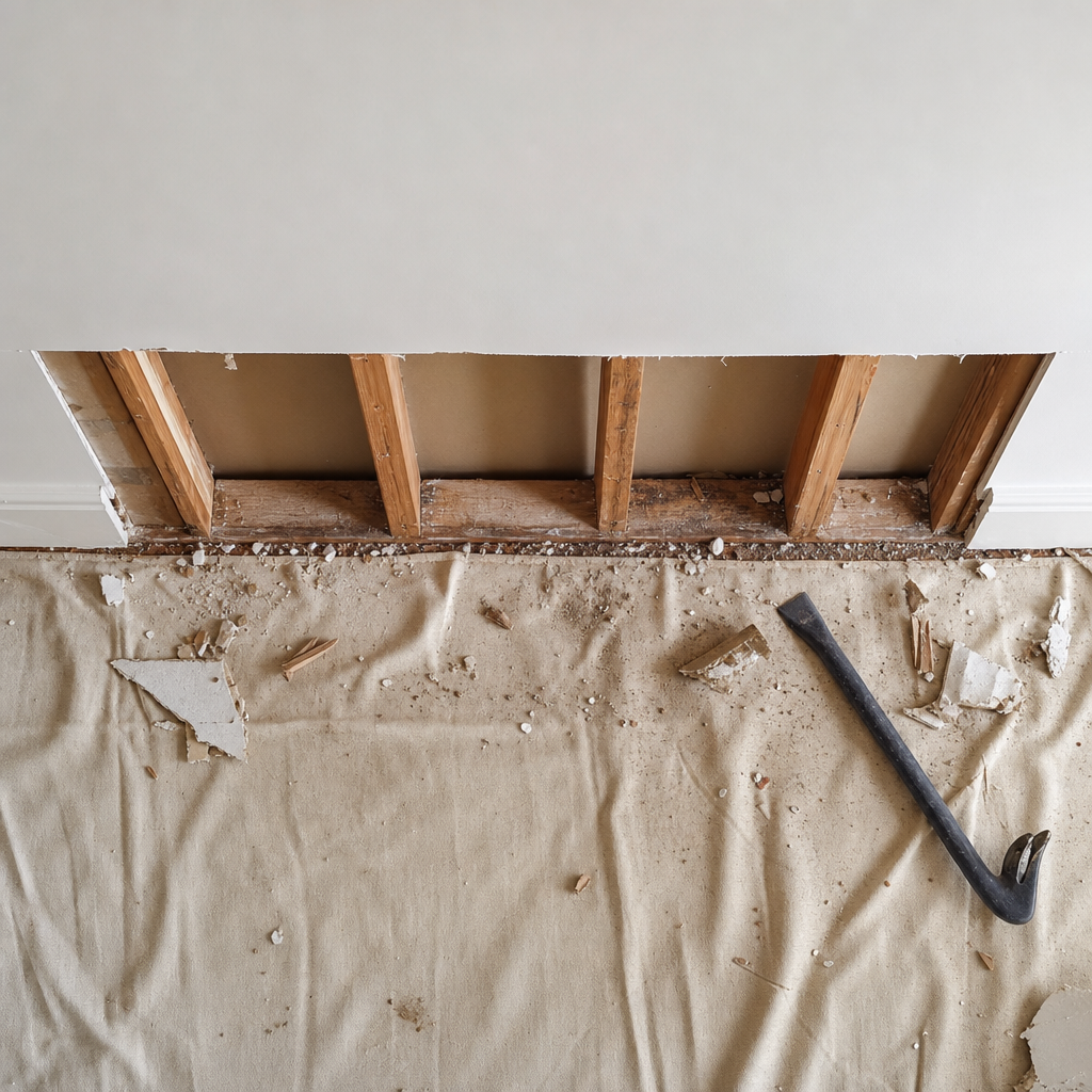 Illustration for flood damage insurance claim