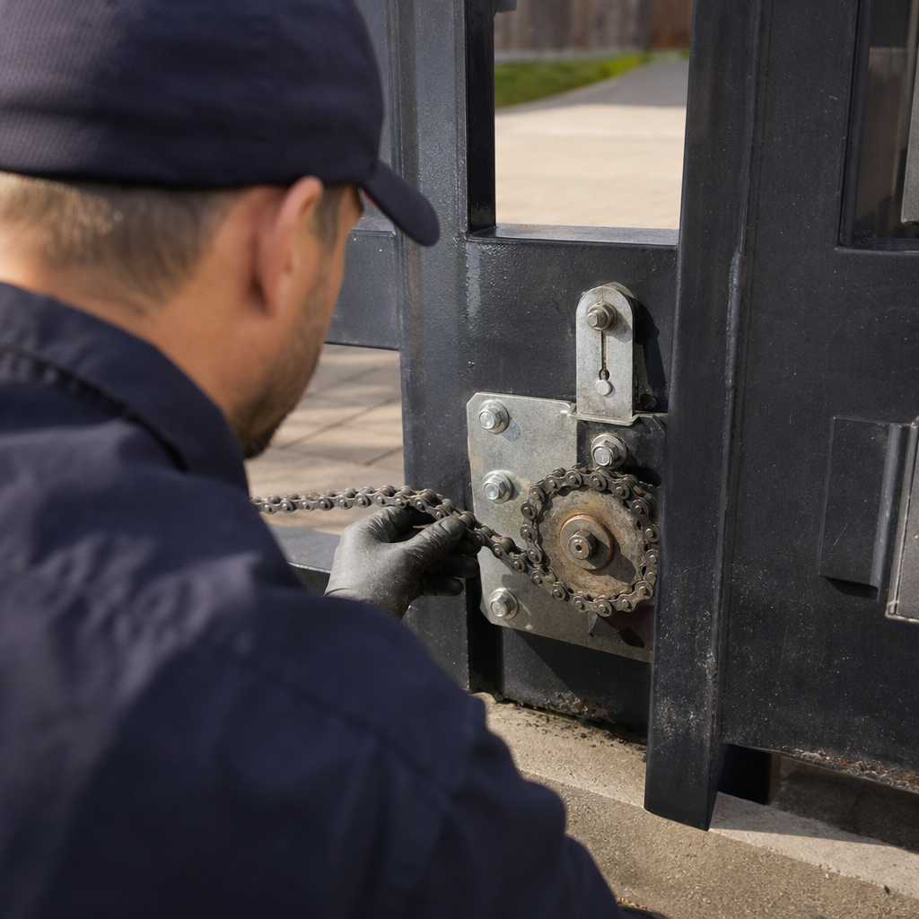 Illustration for gate repair in Newark