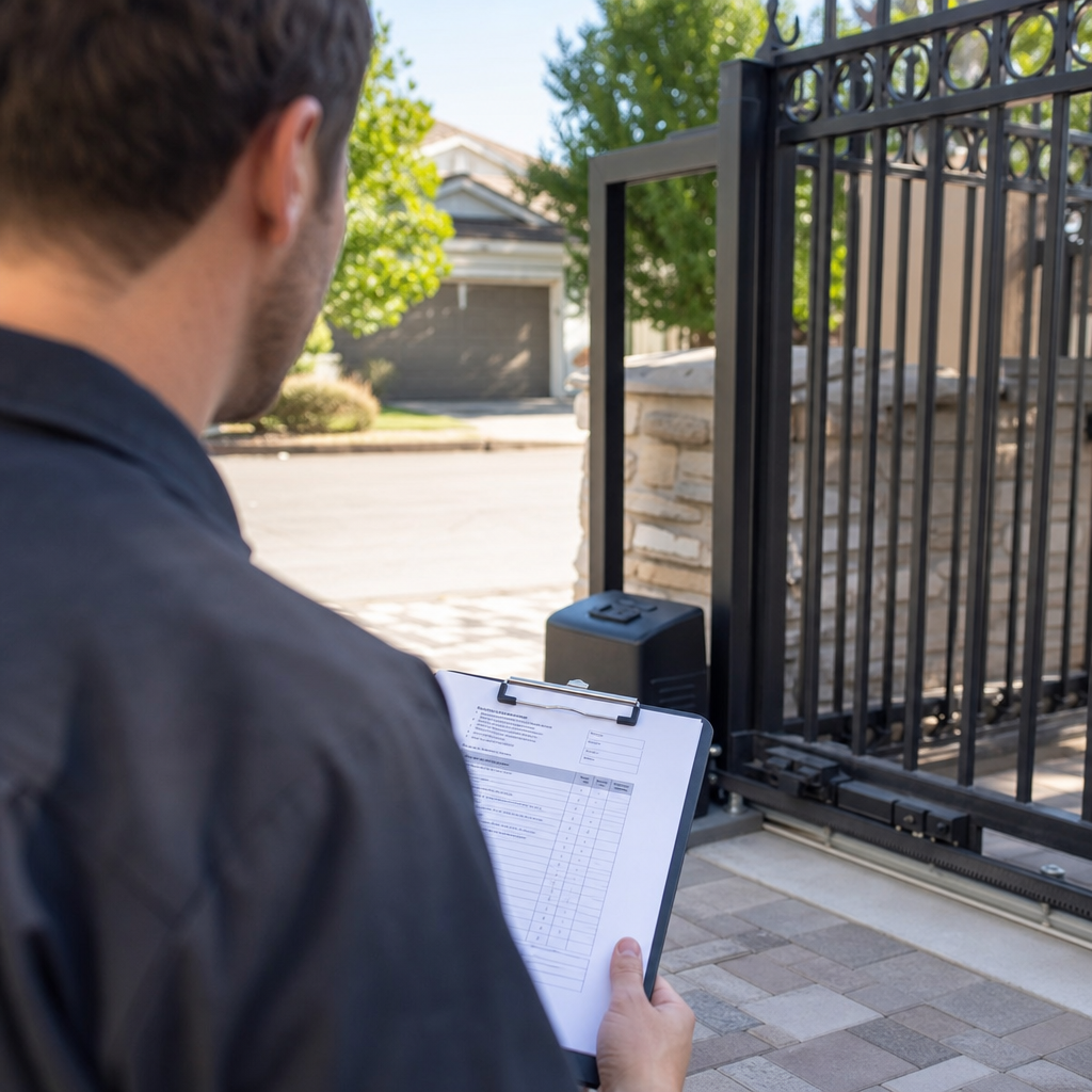 Illustration for gate repair in Stockton