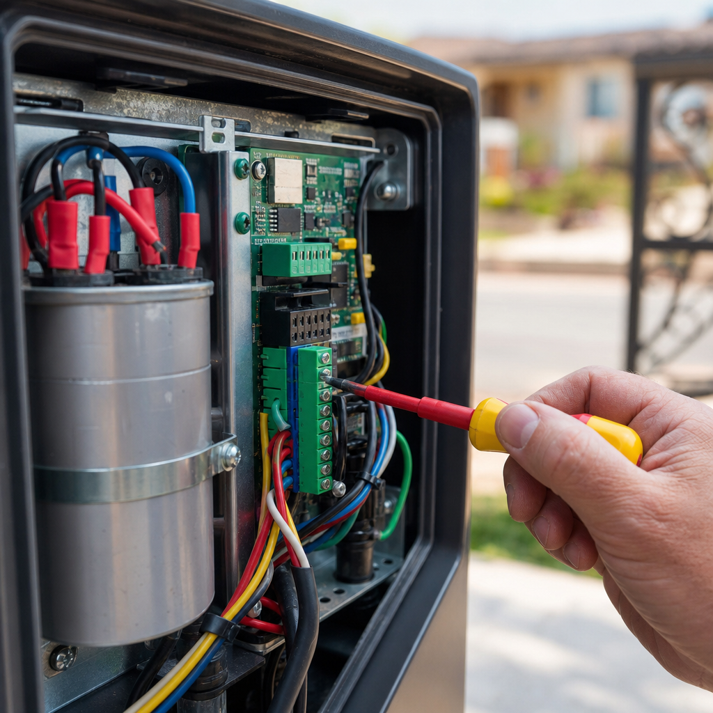 Illustration for automatic driveway gate repair