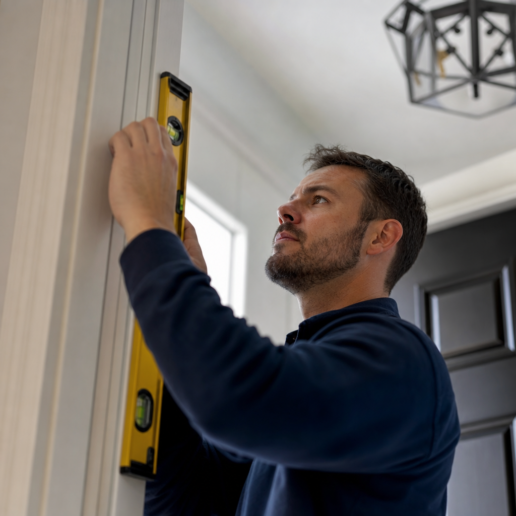 Illustration for installing entry door