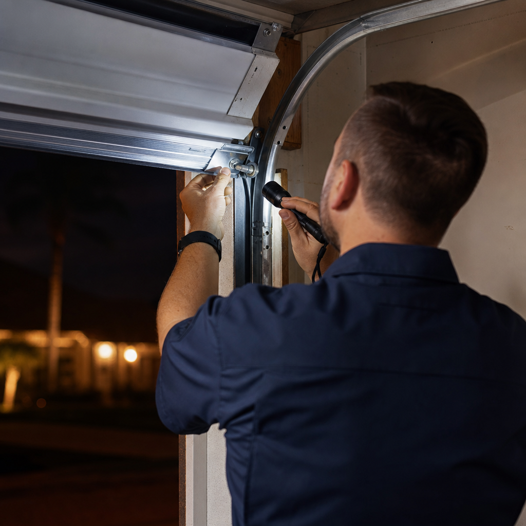 Illustration for emergency overhead door repair