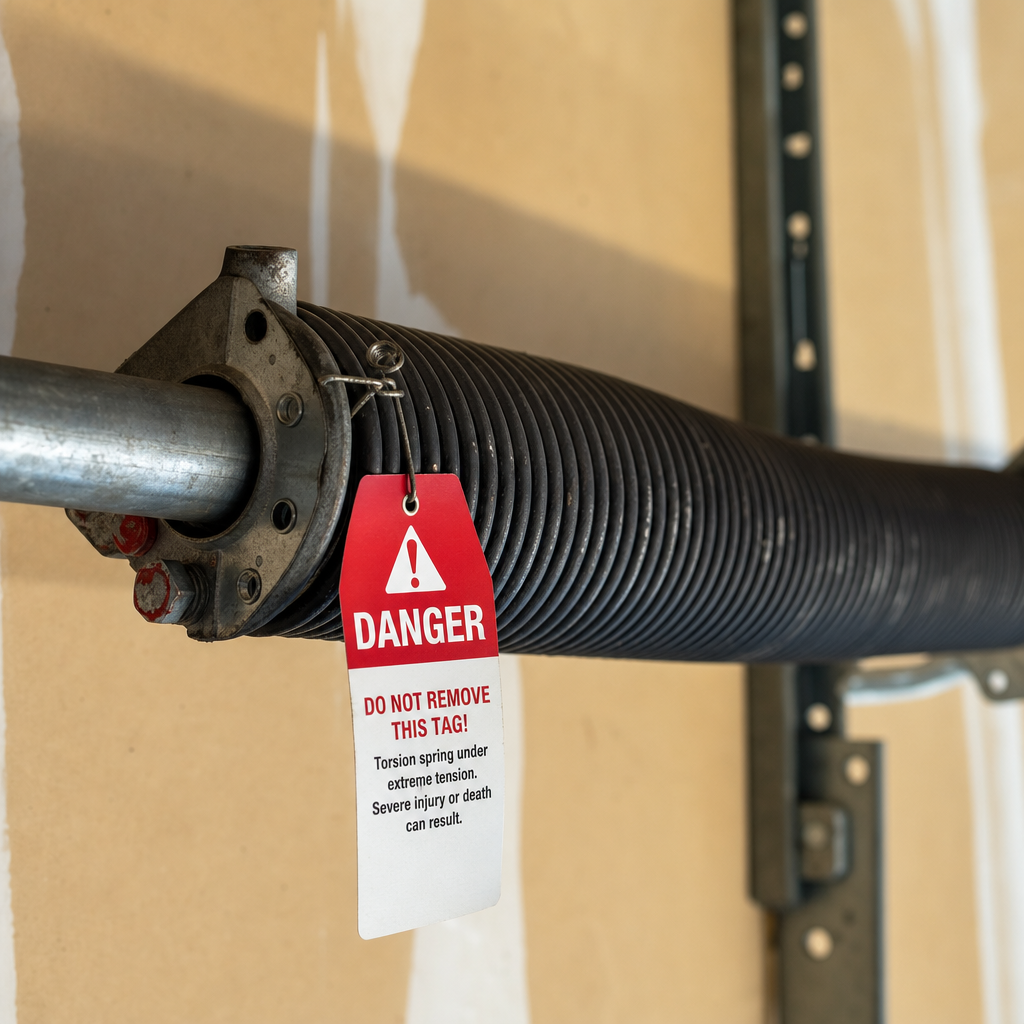 Illustration for garage door spring replacement near me