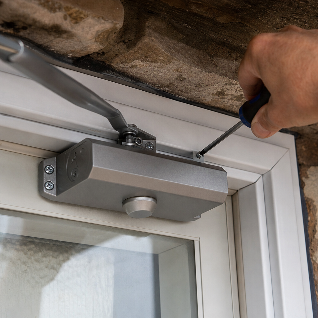 Illustration for install new storm door