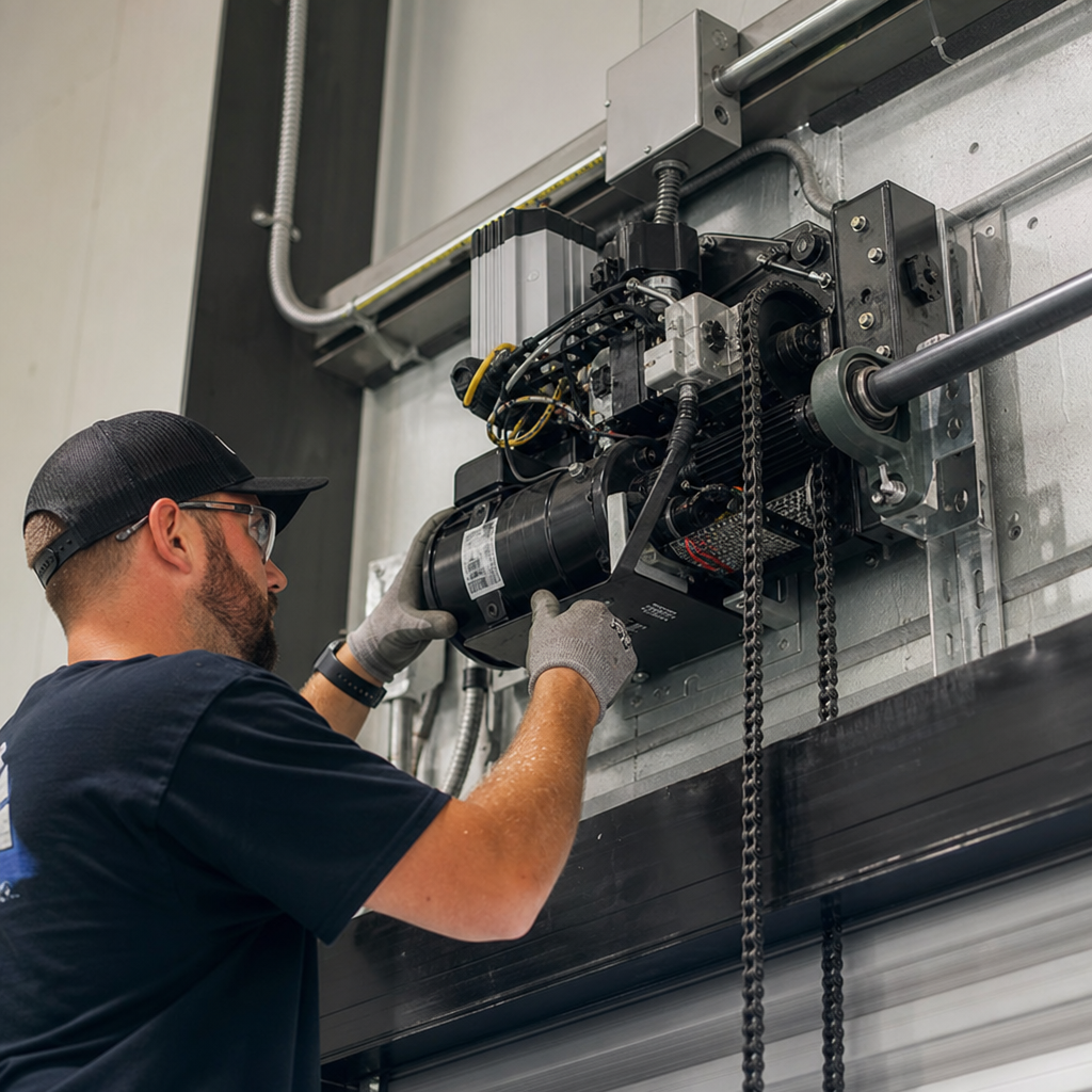 Illustration for commercial garage door repair near me