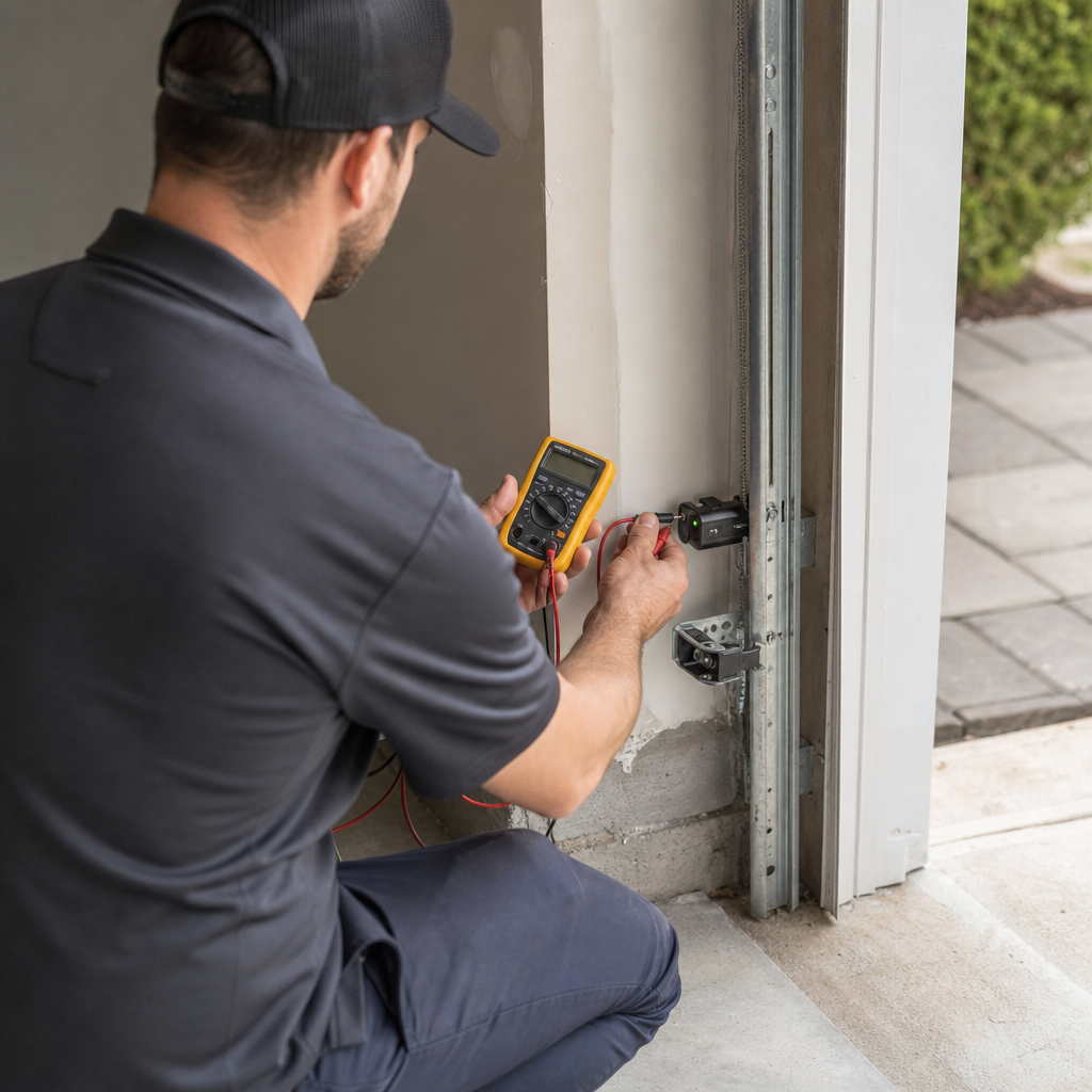 Illustration for garage door sensor repair in Dayton