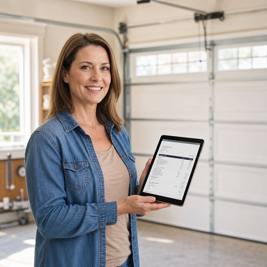 Illustration for garage door repair in Lambertville