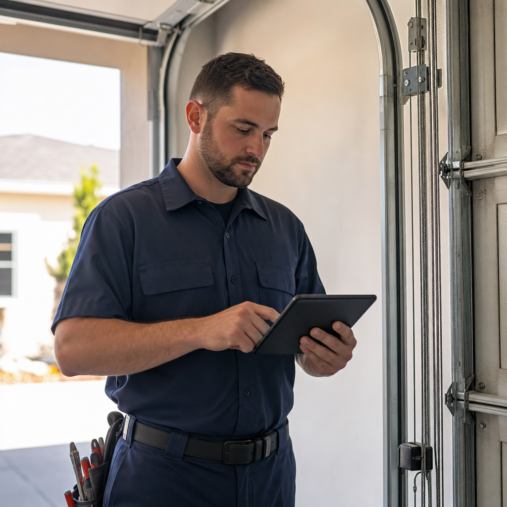 Illustration for garage door cable repair in Columbus