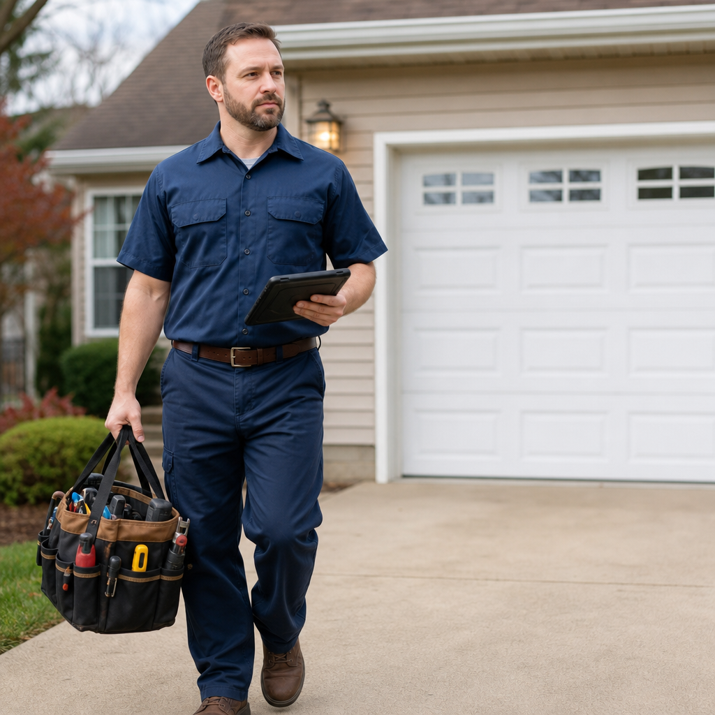 Illustration for garage door repair in Stow